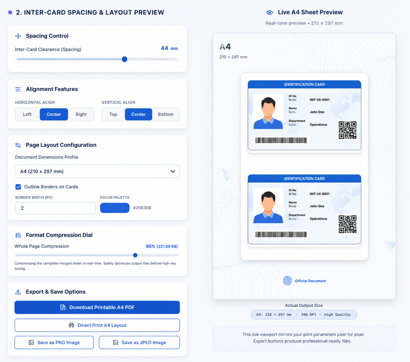Both-Side Marge ID Card